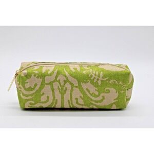 New ESTEE LAUDER Lime Green & Beige Cosmetic Makeup Bag